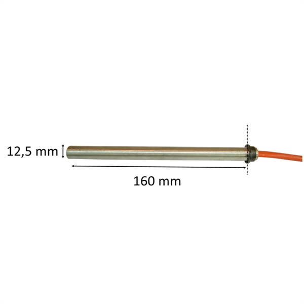 Jpshop Bougie voor pelletkachel 350 W, diameter 12,5 mm en lengte aanslag 160 mm (totale lengte 170 mm), schroefdraad 3/8 inch gas, voor palazzetti Royal Edilhaard