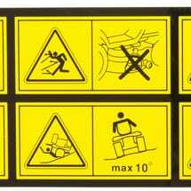 Stiga StickersoverzichtOE - 1143623651 - Sticker 6 PICTOGRAPHS SAFETY DECAL