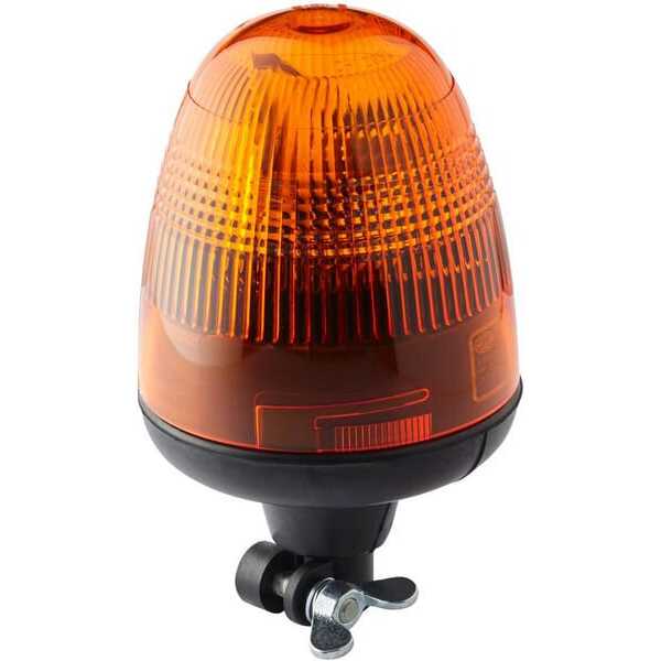 John Deere Zwaailamp flexibel Rotaflex R Hella - 2RL006846001 - Zwaailamp halogeen, rond, 12 V, amber, opsteeksteun, Ø 135 mm x 