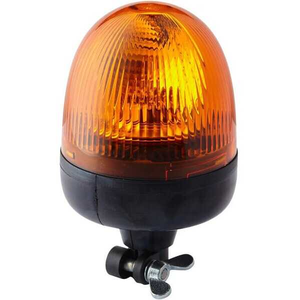 John Deere Zwaailamp flexibel KL Rotacompact FL Hella - 2RL009506001 - Zwaailamp halogeen, rond, 12 V, amber, opsteeksteun, Ø 13