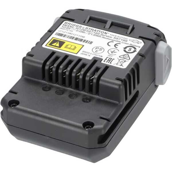 BS Accu'soverzichtOEF&G - 597189 - Accu B&S InStart motoren 10,8V/2,0 Ah