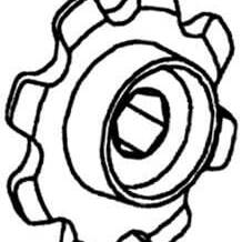 John Deere Invoersysteem sprocket - AV104584 - Kettingwiel