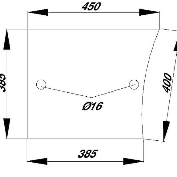 John Deere Deurruiten - D8055 - Deurraam onder