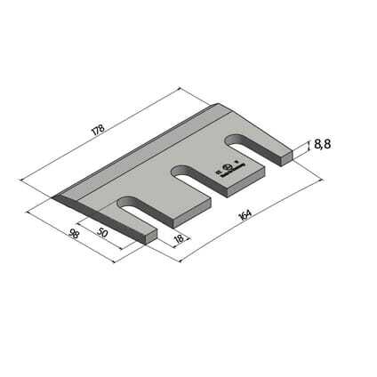 John Deere Hakselaar messen overzicht - HXE53568N - Grashakselmes