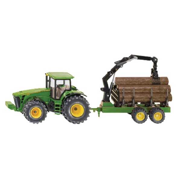 John Deere S01954 8430 met houttransportwagen - S01954 - John Deere + houttransp.wagen