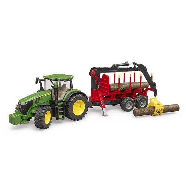 John Deere U03154 7R 350 met boomtrailer - U03154 - John Deere 7R 350 met boomtrailer