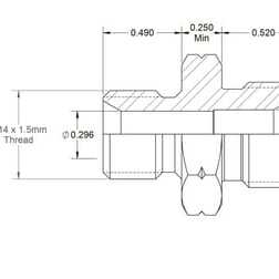 John Deere Screw-in couplingsscrew-in metric x male BSP - VNBM0614ISO6149 - Koppeling M/M 3/8 B x M14X1,5 ISO6149