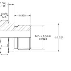 John Deere Screw-in couplingsscrew-in metric x male BSP - VNBM0822ISO6149 - Koppeling M/M 1/2 B x M22 x 1,5 6149