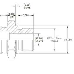 John Deere Screw-in couplingsscrew-in metric x male BSP - VNBM1222ISO6149 - Koppeling M/M 3/4 BSP X M27