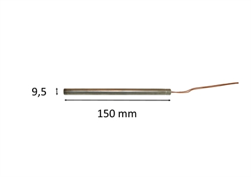 Gloeibougie voor pelletkachels: 9,5 mm x 150 mm 300 Watt 