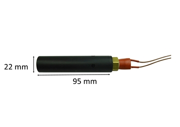 Gloeibougie keramisch rond met holster voor pelletkachels: 22 mm x 95 mm 330 Watt